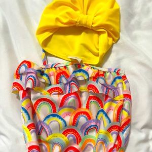 One piece swim suit with turban